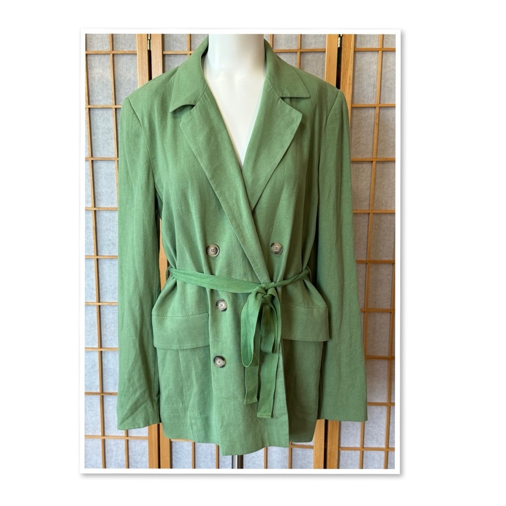 Free People Sage Olivia Linen Blazer